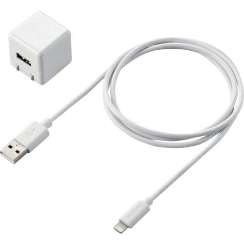 ELECOM LightningAC充電器 1.0A出力 ケーブル同梱 1.0m ホワイト ( MP...
