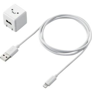 ELECOM LightningAC充電器 1.0A出力 ケーブル同梱 1.0m ホワイトフェイス ( MPA-ACL04WF ) エレコム(株) (メーカー取寄)｜orangetool