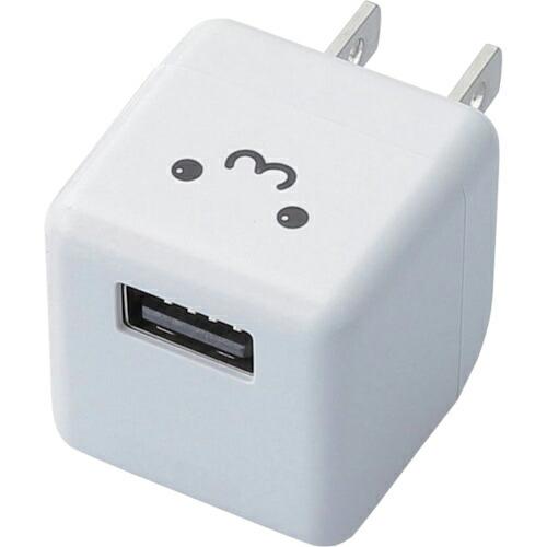 ELECOM デジタルオーディオプレーヤー用AC充電器 Cube 1.8A ホワイト(フェイス) (...
