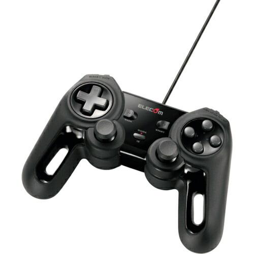 ELECOM USBゲームパッド 13ボタン Xinput 振動 連射 高耐久 ブラック ( JC-...