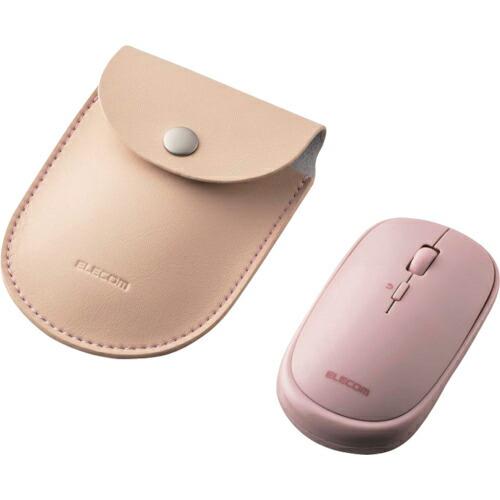 ELECOM BlueLEDマウス 薄型 Bluetooth対応 4ボタン ポーチ付 ピンク ( M...