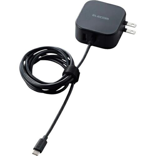 ELECOM AC充電器 20W+12W USB-Cケーブル一体型 1.5m USB-A1ポート ブ...