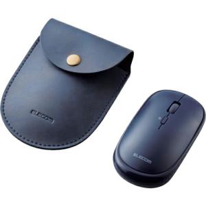 ELECOM BlueLEDマウス 薄型 Bluetooth対応 4ボタン ポーチ付 ブルー ( M-TM10BBBU )｜orangetool