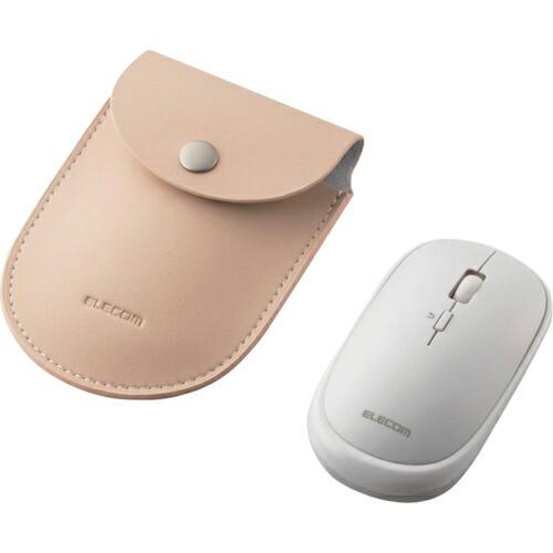 ELECOM BlueLEDマウス 薄型 Bluetooth対応 4ボタン ポーチ付 ホワイト ( ...