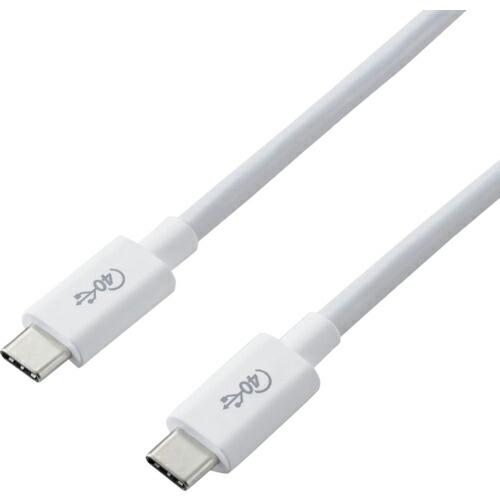 ELECOM USB4ケーブル C-Cタイプ 認証品 PD対応 40Gbps 0.8m ホワイト (...
