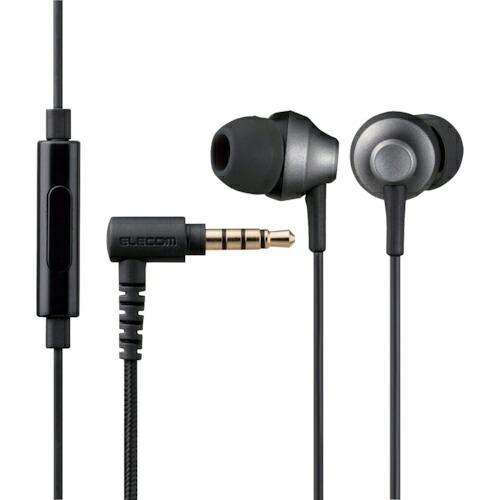 ELECOM ステレオイヤホン カナル型 直径3.5mm マイク付 10.0mmドライバー 高耐久ケ...