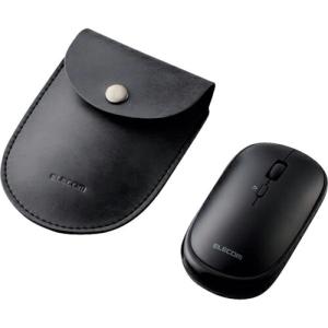 エレコム BlueLEDマウス 薄型 Bluetooth対応 4ボタン ポーチ付 ブラック ( M-TM10BBBK )｜orangetool
