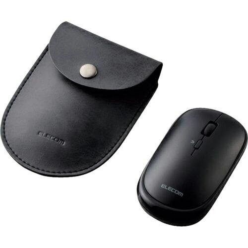 エレコム BlueLEDマウス 薄型 Bluetooth対応 4ボタン ポーチ付 ブラック ( M-...