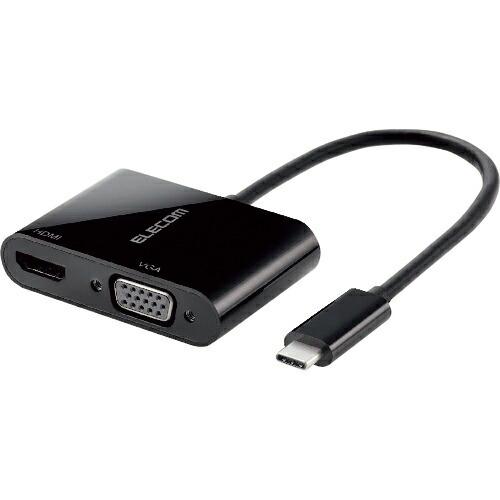 ELECOM Type-C映像変換アダプタ TypeC-HDMI&amp;VGA ブラック ( AD-CHD...