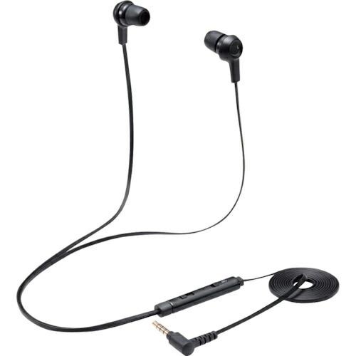エレコム インナーイヤー型ヘッドセット カナル ミュートスイッチ付 両耳 4極3.5mm ブラック ...