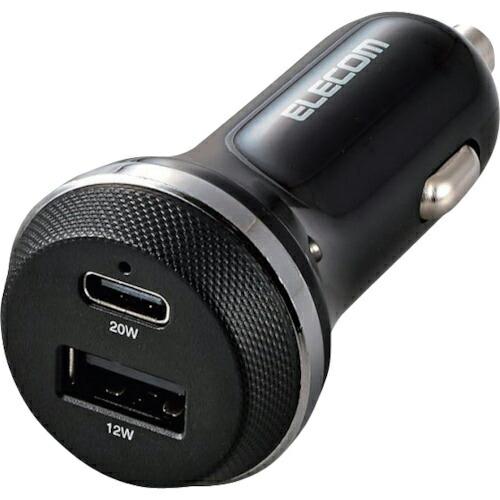 ELECOM シガーチャージャー USB Power Delivery準拠 USB-C1ポート US...