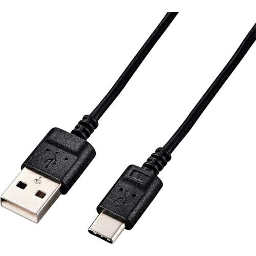 ELECOM USB Type-Cケーブル スマホ用 USB(A-C) 極細 1.5m ブラック (...
