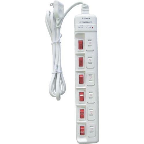 ノア 雷ガード付 6ヶ口6スイッチ省エネタップホコリカバー付 ( NC-2463S )