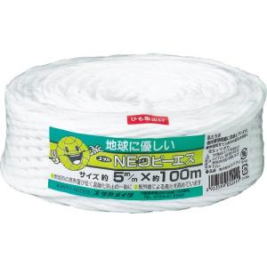 ユタカメイク 荷造り紐 NEOピーエス 5mm×100m ホワイト ( M150-1 ) (株)ユタカメイク｜orangetool