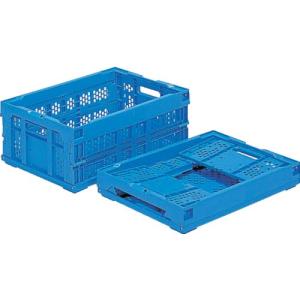 サンコー 折りたたみコンテナー 550430 オリコン30A(底面嵌合突起無)ブルー ( SKO-30A-BL ) 三甲(株)｜orangetool