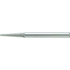 TRUSCO 超硬バー テーパー Φ3(8°)X刃長12.7X軸3 ダブルカット ( TB7A030 ) トラスコ中山(株)｜orangetool