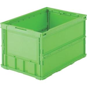 TRUSCO オリコン 薄型折りたたみコンテナ 50L グリーン 緑 ( TR-O50B GN ) トラスコ中山(株)｜orangetool