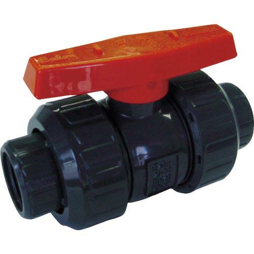 エスロン 塩ビ製ボールバルブ ねじ式 本体PVC OリングEPDM 20 長さ116mm×高さ82m...