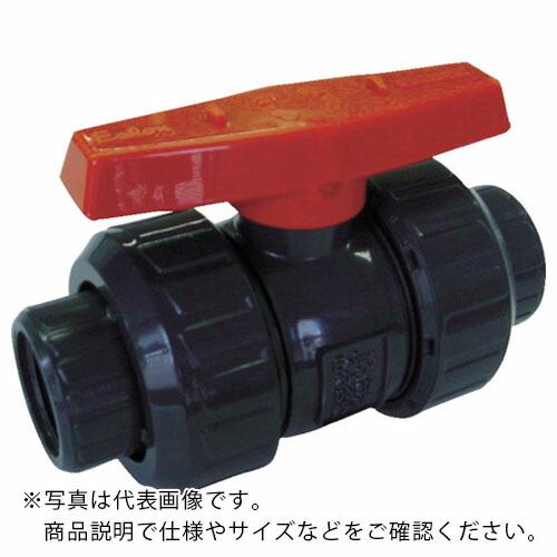 エスロン 塩ビ製ボールバルブ ねじ式 本体PVC OリングEPDM 25 長さ136mm×高さ101...