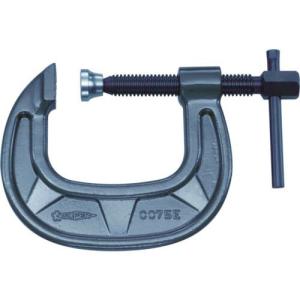 【SALE価格】スーパー シャコ万力(C型)強力ワイドタイプ 75mm メタリックグレー焼付塗装 ( CC75E ) (株)スーパーツール｜orangetool