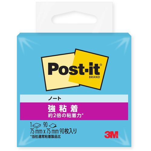 【SALE価格】3M ポスト・イット 強粘着 75X75mm 90枚 エレクトリックブルー ( 65...
