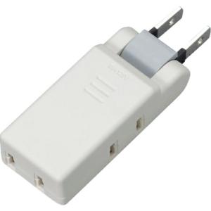 BAFFALO 2ピン式電源タップ 3個口タイプ 雷サージ防止/個別スイッチ付