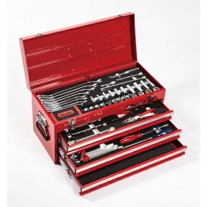 Pro-Auto 3/8"&1/4"DR.83PC.ツールキット レッド  ( TE-383R ) スエカゲツール(株) (メーカー取寄)｜orangetool