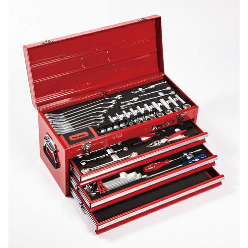Pro-Auto 3/8&quot;&amp;1/4&quot;DR.83PC.ツールキット レッド  ( TE-383R ) ...