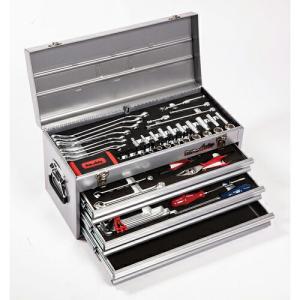 Pro-Auto 3/8"&1/4"DR.83PC.ツールキット シルバー  ( TE-383S ) スエカゲツール(株) (メーカー取寄)｜orangetool