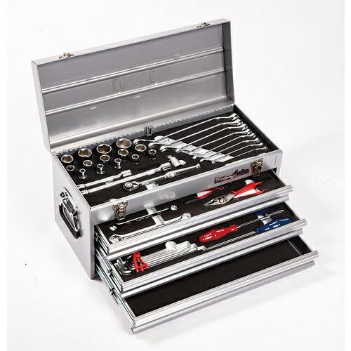 Pro-Auto 1/2&quot;DR.57PC.ツールキット シルバー  ( TE-457S ) スエカゲ...