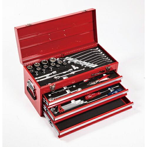 Pro-Auto 1/2&quot;DR.57PC.ツールキット レッド  ( TE-457R ) スエカゲツ...