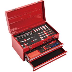 Pro-Auto 3/8"DR.30PC.ポータブルツールキット レッド  ( TE-P330R ) スエカゲツール(株) (メーカー取寄)｜orangetool