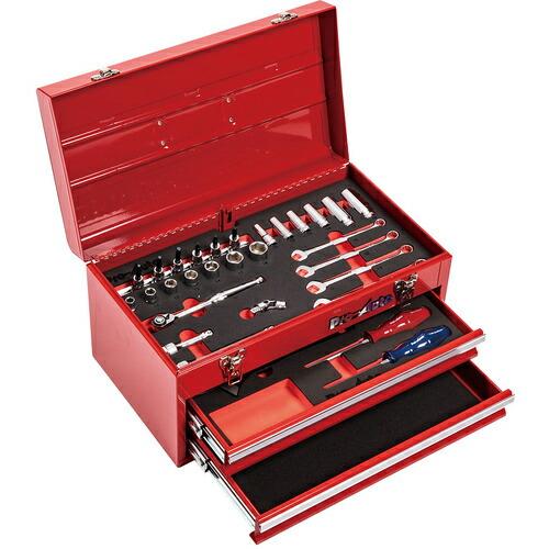 Pro-Auto 3/8&quot;DR.30PC.ポータブルツールキット レッド  ( TE-P330R )...