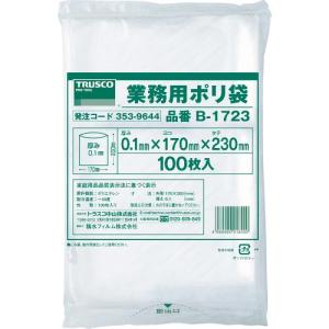 TRUSCO 厚手ポリ袋 縦230X横170Xt0.1 透明 (100枚入) ( B-1723 ) トラスコ中山(株)｜orangetool