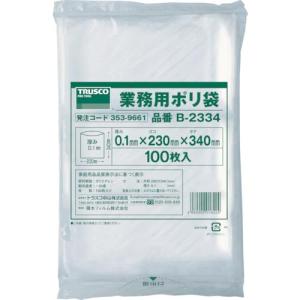 TRUSCO 厚手ポリ袋 縦340X横230Xt0.1 透明 (100枚入) ( B-2334 ) トラスコ中山(株)｜orangetool