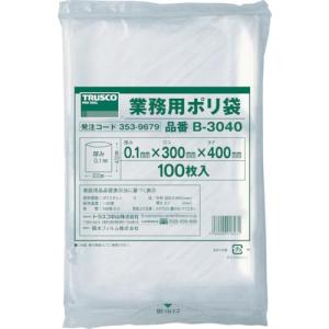 TRUSCO 厚手ポリ袋 縦400X横300Xt0.1 透明 (100枚入) ( B-3040 ) トラスコ中山(株)｜orangetool