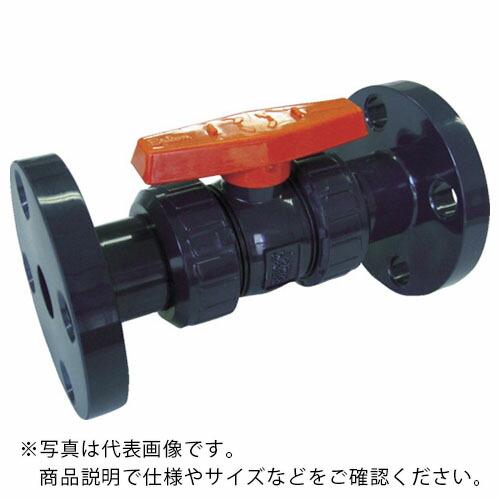 【SALE価格】エスロン 塩ビ製ボールバルブ フランジ式 本体PVC OリングEPDM 25 長さ1...