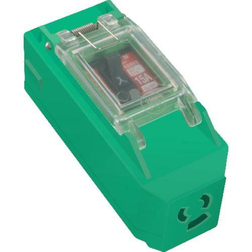 NICHIDO プラグインポッキンブレーカ 過負荷漏電保護兼用(15A/15mA感度) 抜止コンセン...