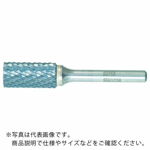 スーパー スーパー超硬バー 重切削用 ロー付タイプ 円筒型 刃径:9.5mm 軸径:6.0mm ( ...