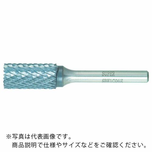 スーパー スーパー超硬バー 重切削用 ロー付タイプ 円筒エンド刃型 刃径:9.5mm 軸径:6.0m...