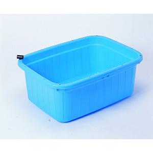 SANKO pla 6 キングタライ 角型水抜き栓なし 110L B ブルー    ( 50042 )｜orangetool