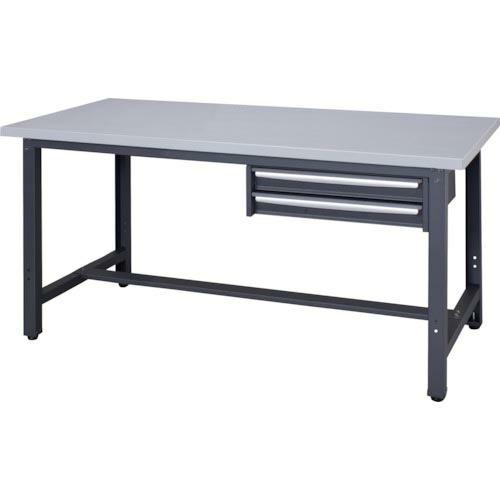 DAISHIN スチール天板作業台 天板ライトグレー色 2段引出付き ( WZS-15752 ) ダ...