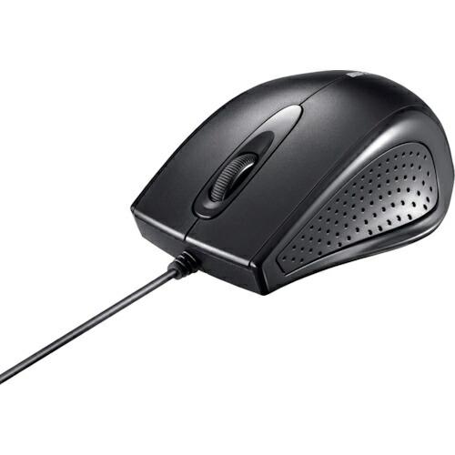 BAFFALO 有線 3ボタン IR LED光学式マウス ブラック ( BSMRU050BK ) (...
