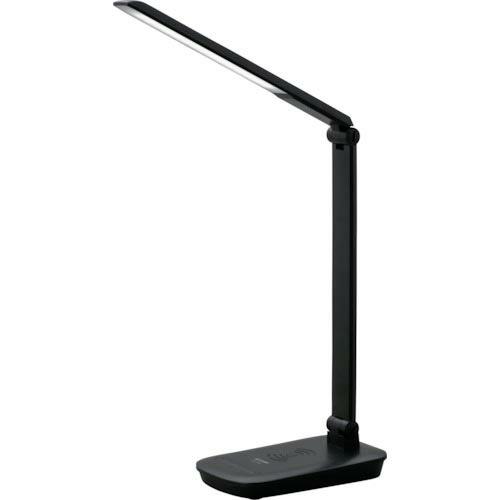IRIS 537197 LEDデスクライト Qi充電シリーズ 平置きタイプ 調光 ブラック ( LD...