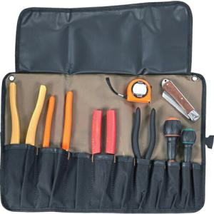 TRUSCO 電気工事士技能試験工具 9点入 ツールロールセット  ( DKS-8B )｜orangetool