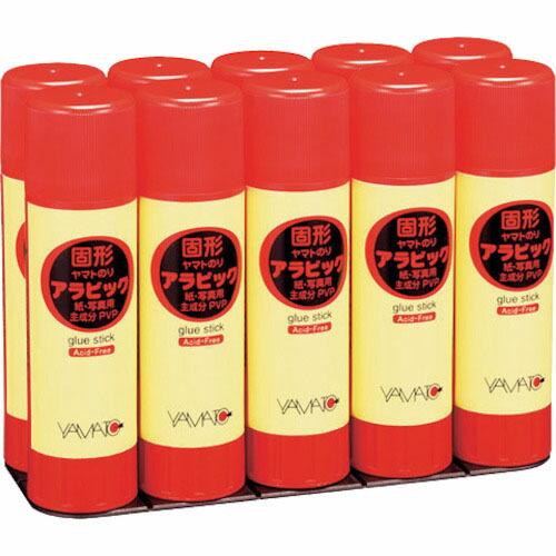 YAMATO スティックのり 固形アラビック10gお徳用パック ( YS-8-10S  (10コパッ...