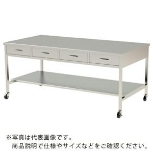 米澤 ステンレス作業台 両面引出付 間口1500×奥行900×高さ800 ( SUS-1500D6 ) 米澤器械工業(株)｜orangetool