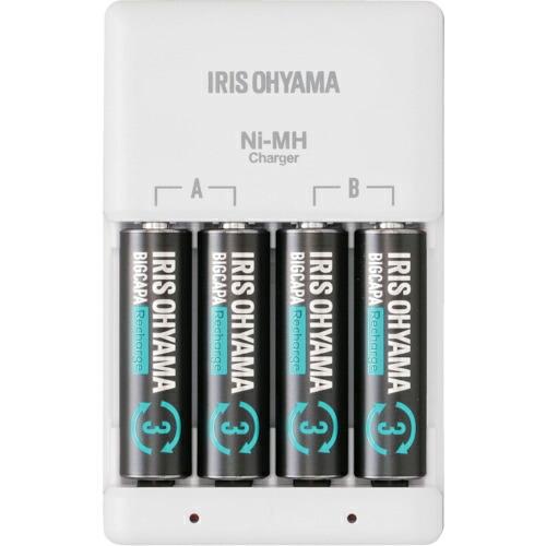 【SALE価格】IRIS 578041 ビックキャパ リチャージ 充電器セット 単3型4個付 ( B...