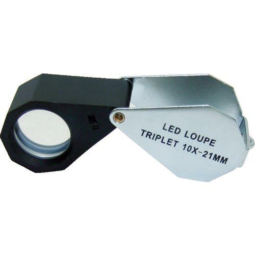 【SALE価格】池田レンズ ライト付10倍ルーペ ( W-LED10 ) 池田レンズ工業(株)