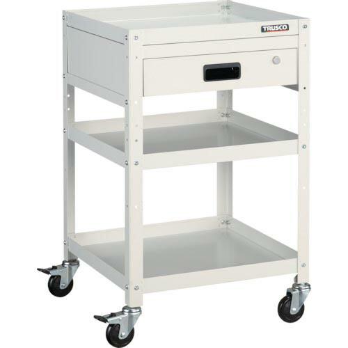 TRUSCO ツールワゴン ラビットワゴン 500X500 引出1段付 ホワイト ( RBW-853...